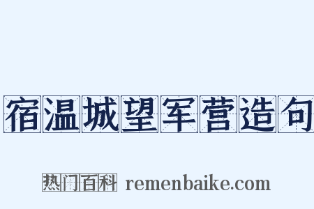 宿温城望军营造句是什么意思的图片